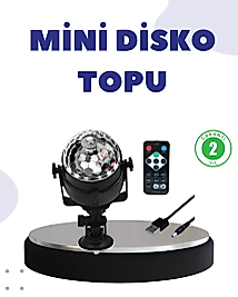 Ses Duyarlı Mini Disko Küre Lamba