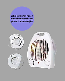 Mini Elektrikli Isıtıcı – Taşınabilir Fanlı Isıtma Sistemi