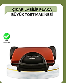 2000 Watt Teflon Tost Makinesi – Geniş Plaka, Ayarlanabilir Isı, Kolay Temizlik