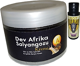 GİANT DEV AFRİKASALYANGOZU YAŞLANMAKARŞITI KREM 100ML + HOTRHİNO BAYAN GÖĞÜSŞEKİLLENDİRİCİ KREM 60 ML