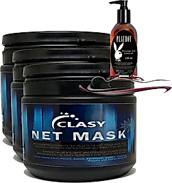 CLASY NET MASK 450ML SAÇ BAKIM MASKESİ 3 ADET ILE 120ML PLAYBOY MASAJ YAĞI