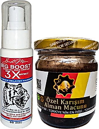 BİGBOOST ERKEK UZUN-KALIN-SERT- BAKIM KREMİ 50 ML + 240GR ALAMN MACUNU
