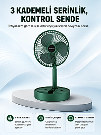 Taşınabilir Katlanabilir Mini Fan 3 Kademeli Şarj Edilebilir