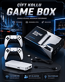 4K 3D HD Görüntü Kaliteli Kablosuz Çift Kollu 20.000 Oyunlu Retro Oyun Konsolu TV Box