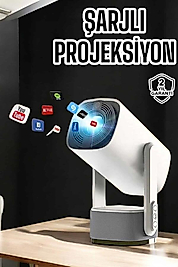 Taşınabilir Sinema Projektörü 4K HD Powerbanklı UUCZŞARJLIPROJEKSİYON1-1
