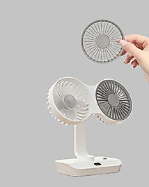 USB Şarjlı Çift Kafalı Vantilatör XUCZZZSP01FAN-1