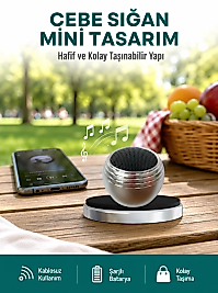 Cep Boy Bluetooth Hoparlör Güçlü Ses Çıkışı TWS Destekli Yeni Nesil