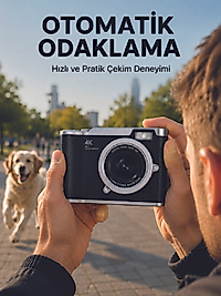 Otomatik Odaklamalı 4K Dijital Kamera 2.4 İnç HD Ekran