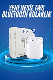 Kablosuz Bluetooth Kulaklık Yeni Nesil Android ve İOS Uyumlu Kulaklık Beyaz
