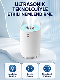 Hava Nemlendirici Ultrasonik Aroma Difüzör 7 Renk LED Işıklı Gece Lambası