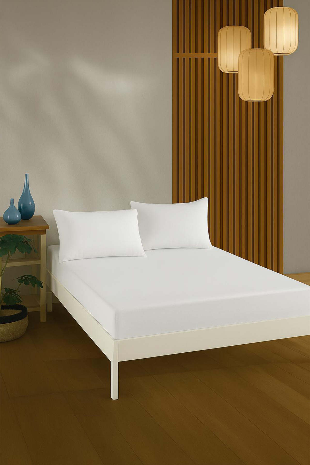 %100 PAMUK ÇARŞAF TAKIMI-Beyaz