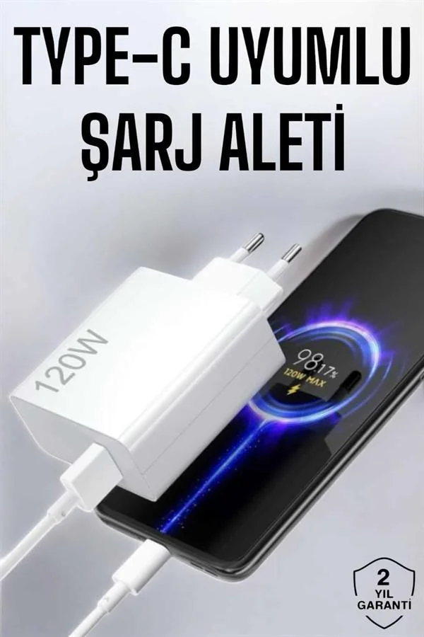 Type-C 120W Şarj Aleti Hızlı Şarj Turbo Yeni Nesil