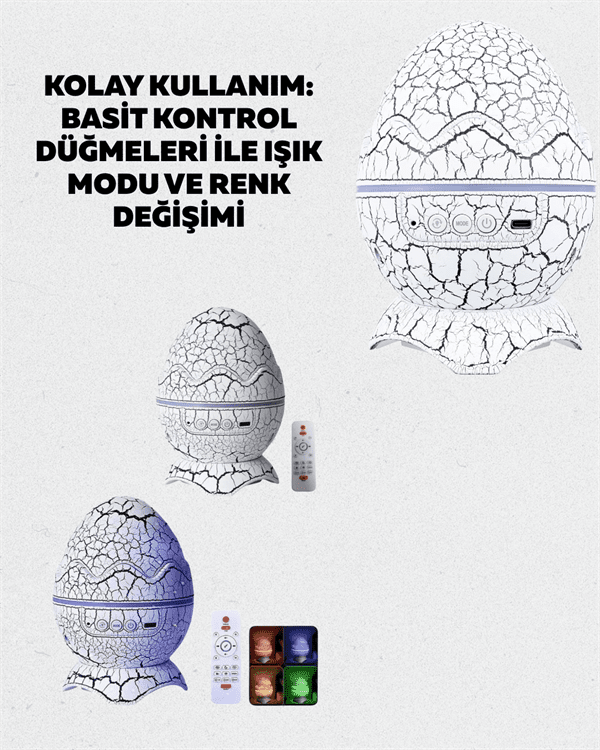Gece Lambası 7 Renkli LED Projektör UUCZZZDİNAZORYUMURTA-7