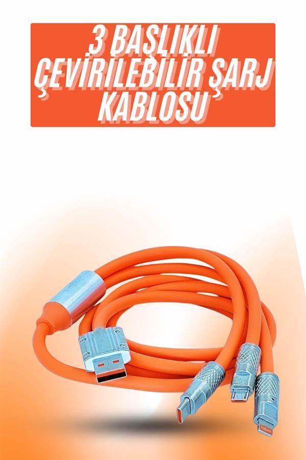 USB Type-C 120W Hızlı Şarj Kablosu 180 Derece Döner Model