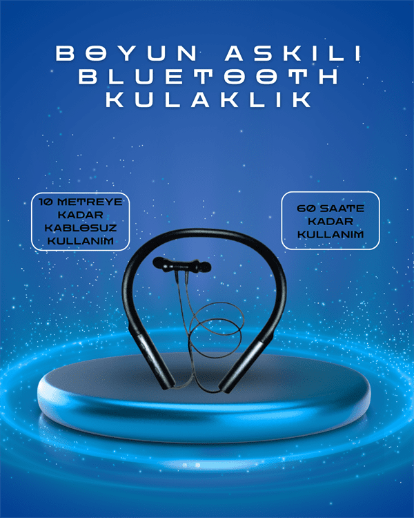 Boyun Bantlı Bluetooth Kulaklık Type-C Şarjlı PG-100 UUCZZZ60SAAT-1