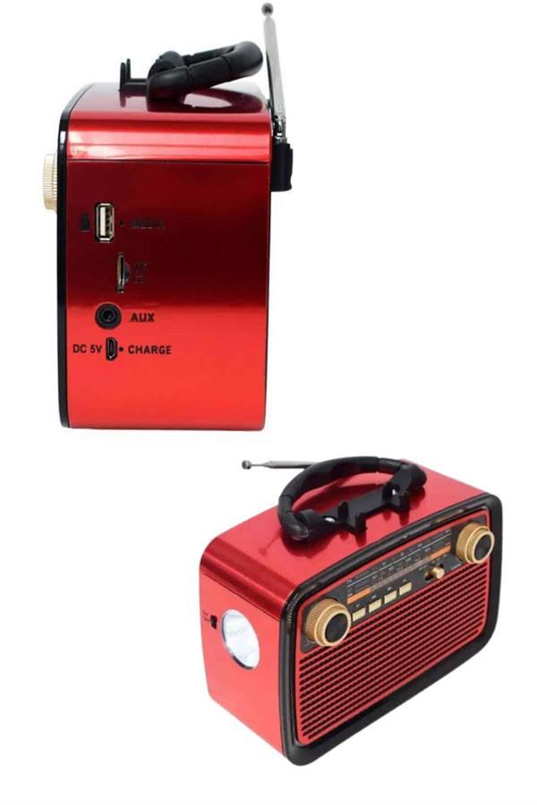 Bluetooth Hoparlör Ahşap Görünümlü Işıklı Vintage Radyo UUCZZZZKTF1467RADYOOOO3